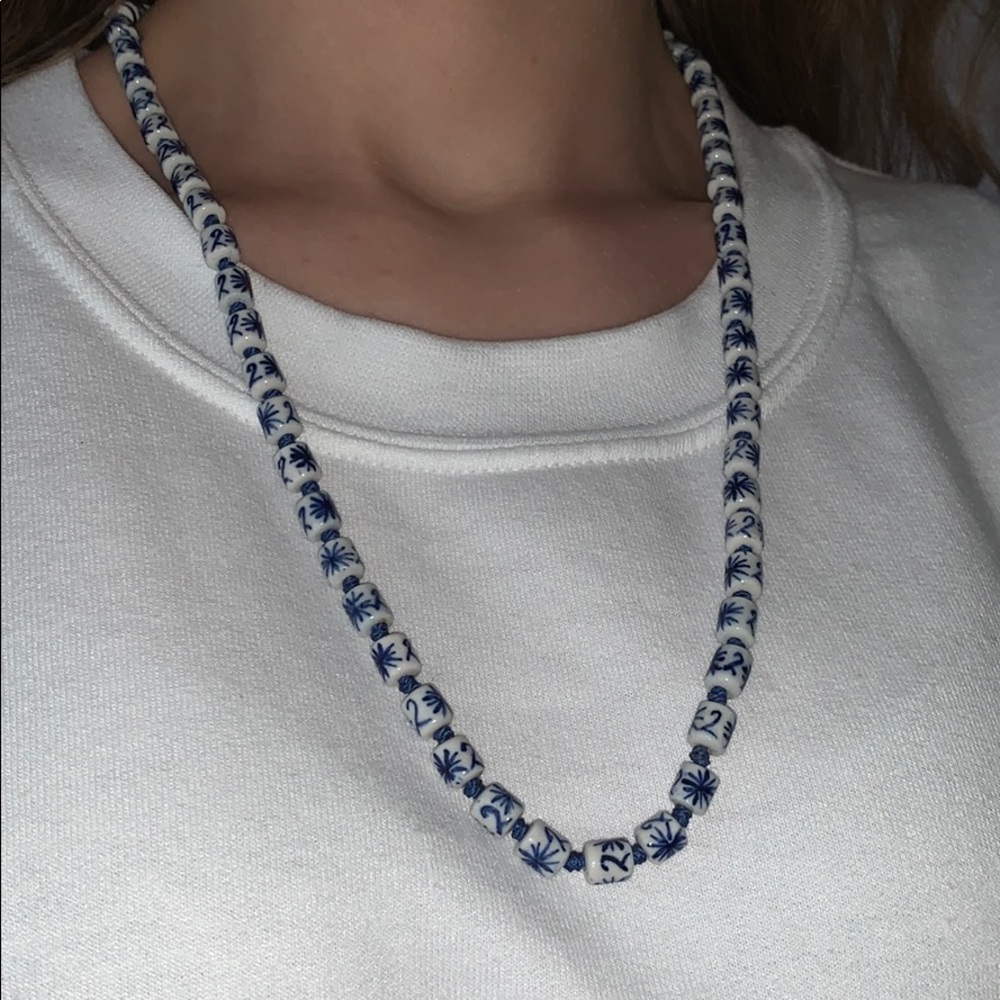 Vintage Chinese Porcelain Necklace